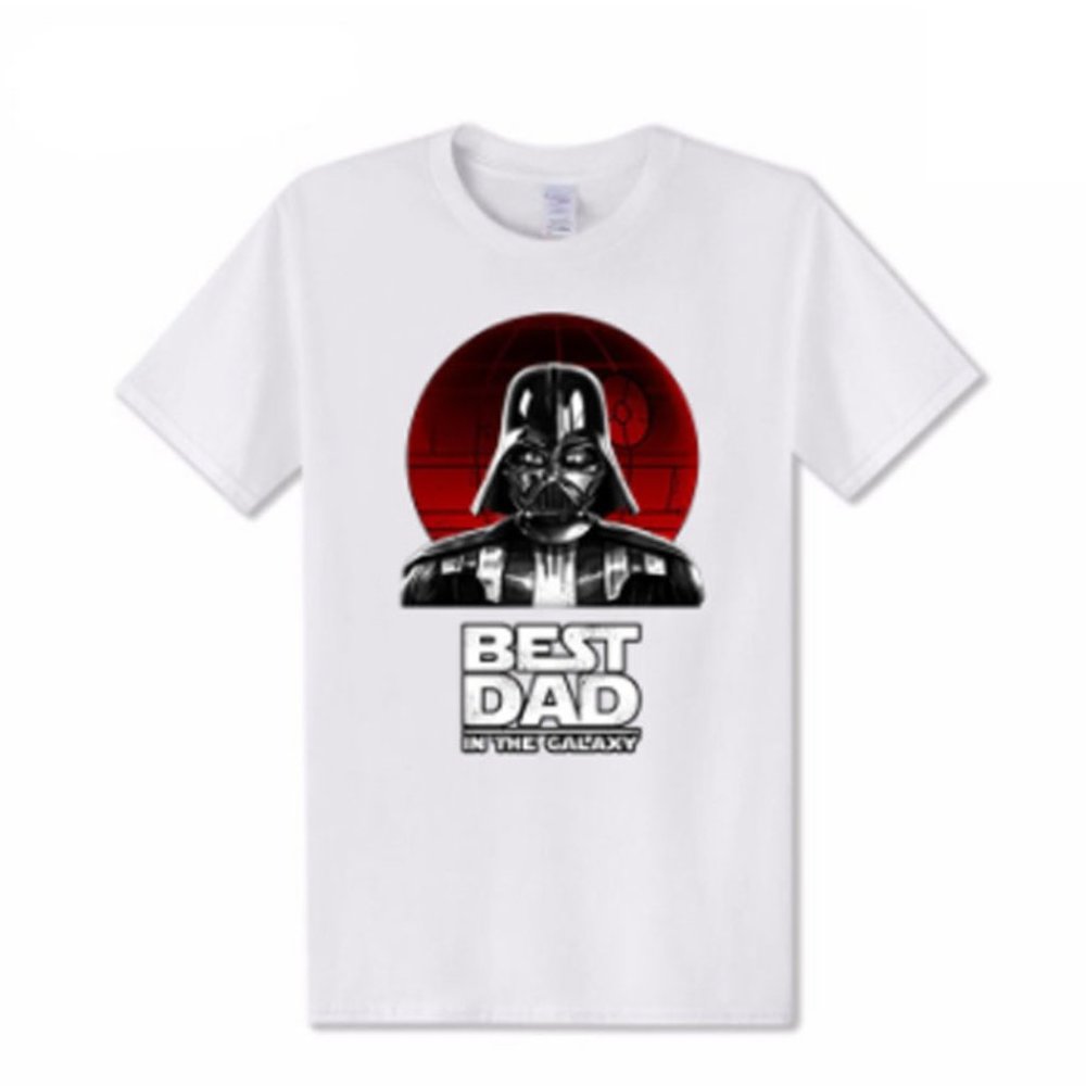 Best-Dad-In-The-Galaxy Darth Vader T-Shirt-White